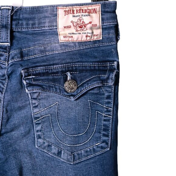 True Religion Jeans Women's Blue Skinny Stretch High Rise Medium Wash Halle 26 - Picture 10 of 11